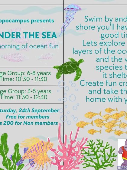 Swim by for an 'Under the Sea' morning! We'll explore the layers of the ocean and the vast species it shelters, then create fun ocean-themed crafts to take home.
