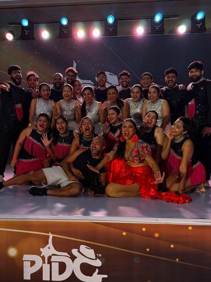 The whole cast of one of our PIDC shows. The energy and camaraderie backstage and on stage are what make these festival experiences so memorable.