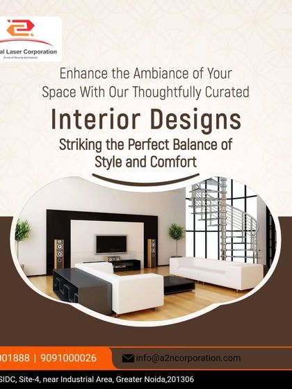 We offer interior design services that strike a perfect balance of style and comfort. This image of a modern living room with a spiral staircase reflects the curated and sophisticated ambiance we aim to create.