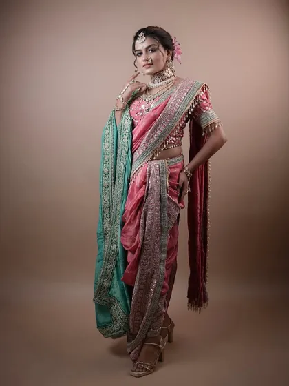 A confident and royal pose. My goal is to make every bride feel like a queen on her special day.