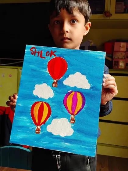 Give us a museum, and we'll fill it. This hot air balloon painting shows what happens when patience and creativity come together.
