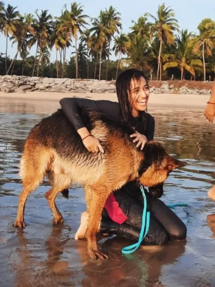 Theo is an aquaholic just like me. Finding activities that both you and your dog love is key to building a strong, joyful relationship.