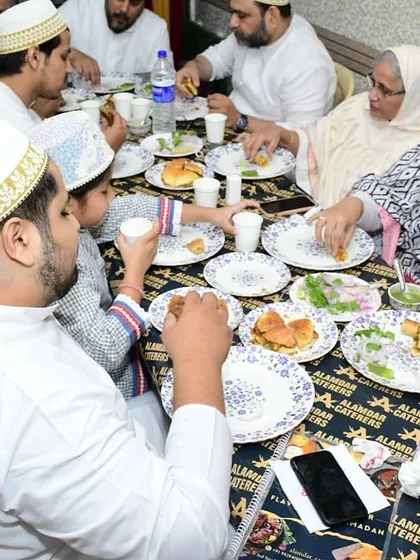 Candid moments of a family enjoying their delicacy at our restaurant.