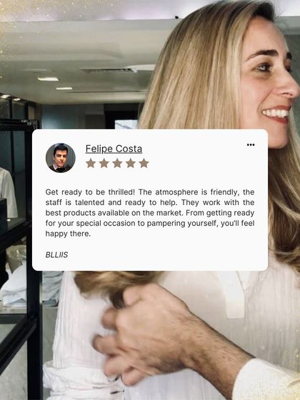 This glowing review from a happy client highlights the friendly atmosphere, talented staff, and high-quality products that define our salon. We are dedicated to creating a pampering experience for every special occasion.