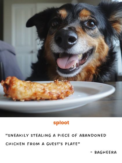 We know what dogs dream of. For Bagheera, it's sneakily stealing a piece of abandoned chicken from a guest's plate. Our meals are designed to be just as tempting.