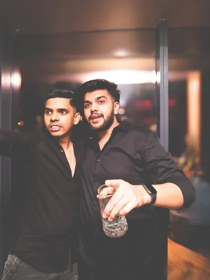A selfie moment on the dance floor at Mitron. Capturing the good times.