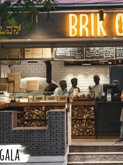 Our Koramangala outlet, with its open-front design that lets you see the chefs and the wood-fired oven right from the street.
