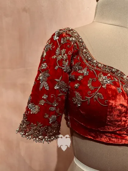Blouse House by Mahitha Prasad - Custom Blouse Design & Embroidery The Velvet & Brocade Collection: A Royal Affair photo 6