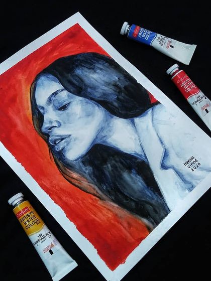 Megha Vinod - Custom Portraits & Illustrations Stylized Watercolor & Mixed Media photo 21