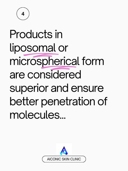 The formulation of a product matters. Products delivered in liposomal or microspherical forms are often superior because they ensure better penetration of the active molecules into the skin.