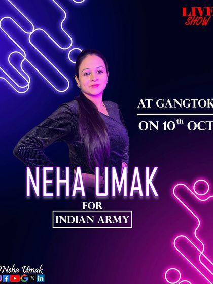 A poster for my show in Gangtok with the Indian Army. Performing in different parts of the country for our forces is an incredible journey.