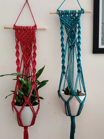 Shikha Agarwal - Custom Macrame & Crochet Home Decor Colorful Plant Hangers photo 26