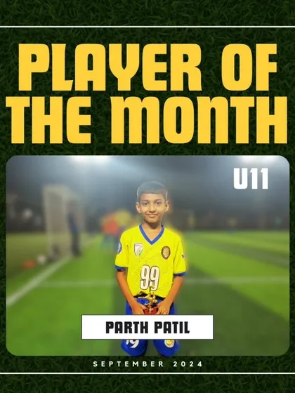 Parth Patil, the U11 Player of the Month for September 2024.