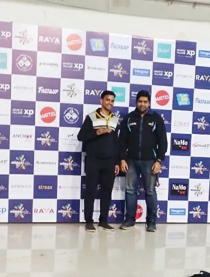 Our men's bronze medalist, Nitesh, at the Mumbai Games. We are proud to have strong players representing us in the senior categories as well.