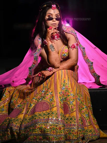 Another powerful pose from the dramatic lighting bridal session.