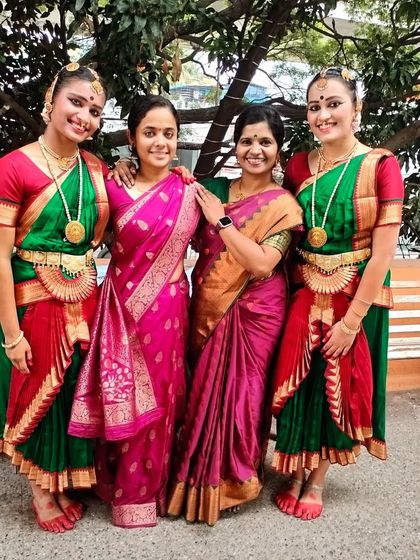 With my students after their Gandharva Visharadh Purna exam. Awaiting their results with excitement.