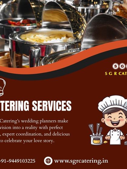 Our catering services make your vision into a reality with expert coordination and delicious food. This image of a buffet line highlights the variety and quality we offer.