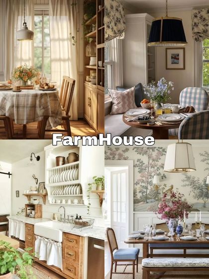 The Farmhouse style is warm, cozy, and full of rustic charm. It combines practical furniture, vintage-inspired decor, natural wood tones, and a comfortable, lived-in feel that is both welcoming and timeless.