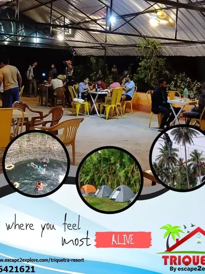 Go where you feel most alive. Our evening setup includes a dining area, bonfire spots, and tents for a full experience.
