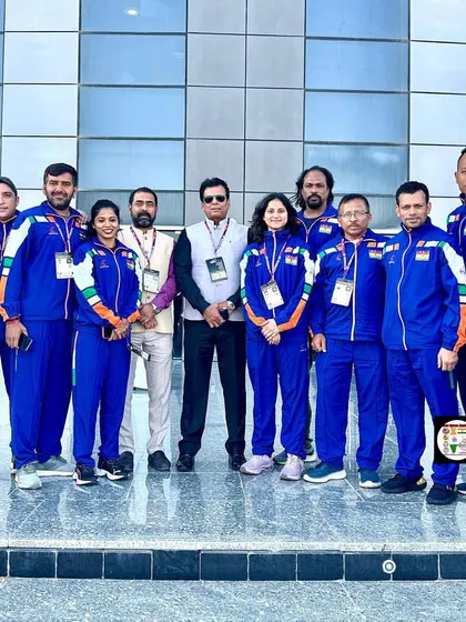 With fellow Team India coaches at the World Karate Federation (WKF) Youth League event in Fujairah, UAE. We are constantly learning and collaborating to elevate Indian karate.