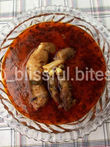 This is my Mutton Paya, a traditional and comforting curry made from slow-cooked mutton trotters. The broth is rich, gelatinous, and packed with flavor, making it the perfect nourishing meal, especially during colder months.