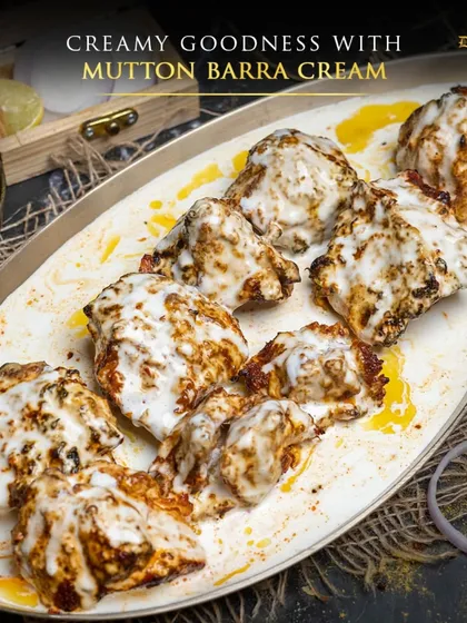 Indulge in the rich, tender goodness of our Mutton Barra Cream, a melt-in-your-mouth experience that's as creamy as it is flavorful.