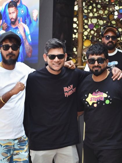 Posing with the crew after a successful Sunday brunch event. It's always a team effort to pull off a memorable party.