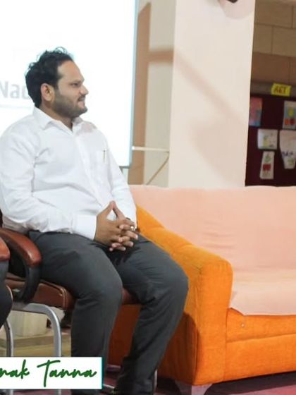 A discussion at Gurukul International School, guided by the wisdom of a revered saint. It is important to blend modern education with spiritual and traditional values.