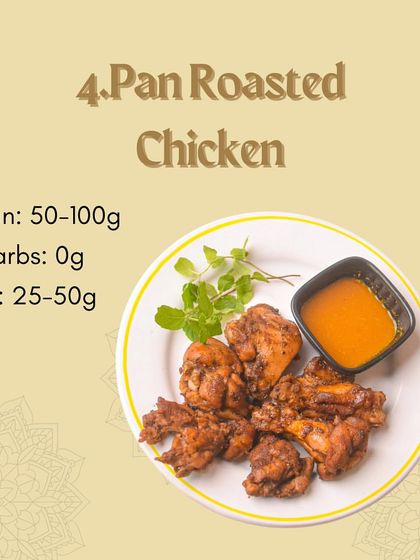 Our Pan Roasted Chicken is a great option for a high-protein, low-carb meal. It delivers 50-100g of protein with 0g of carbs, making it a perfect choice for keto or low-carb diets, especially during Iftar.