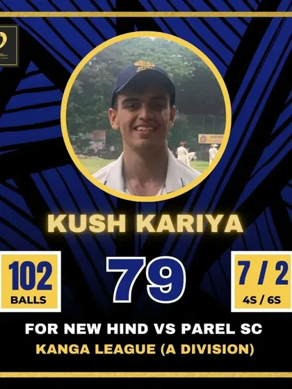A well-played 79 from Kush Kariya in the Kanga League A Division.