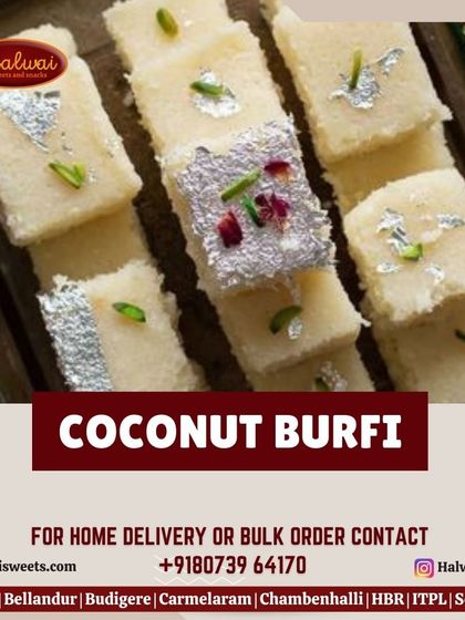Dive into the delightful taste of tradition with my Coconut Burfi, crafted with fresh, grated coconut and a hint of cardamom.