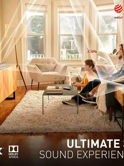 Experience the ultimate 3D sound with the JBL Bar 9.1. This system supports Dolby Atmos and features detachable speakers for real surround sound in seconds. You can even connect multiple 4K devices directly through the soundbar.