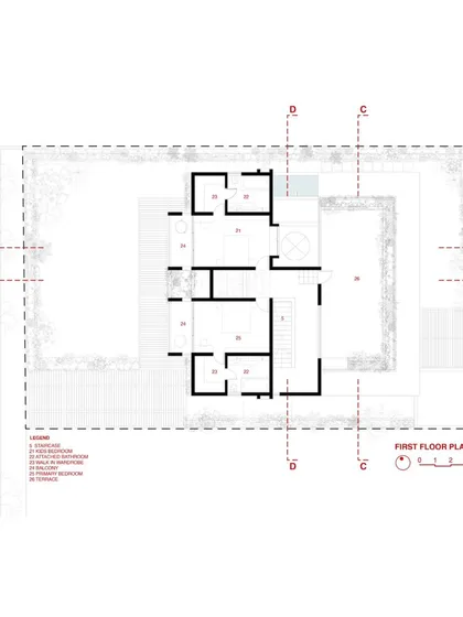 The first floor plan for the SAMAM House.