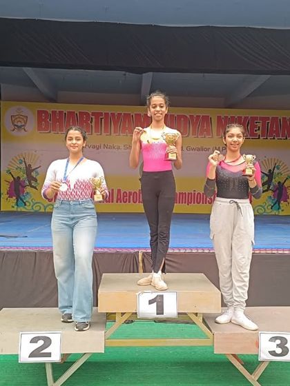 A clean sweep at the CBSE Nationals for sports aerobics. Our Under-19 gymnasts took home the gold, silver, and bronze medals.