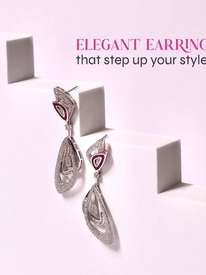 Elegant earrings that step up your style. Another look at these beautiful silver dangles, perfect for a special occasion.