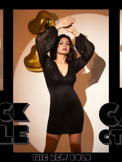 This collage shows the movement and back detail of the dress, giving a 360-degree view for the customer.