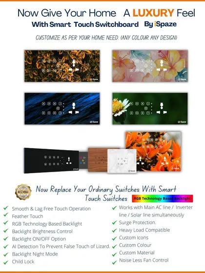 Give your home a luxury feel by replacing ordinary switches. We offer custom designs with floral, abstract, or natural patterns, along with features like child lock and heavy load compatibility.
