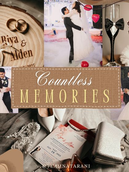 Countless memories from Riya and Alden's special day. This collage showcases their romantic first dance, the custom wedding details, and the pure joy of their celebration, all choreographed by our team.