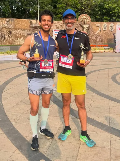 Two champions, two trophies. The joy of seeing runners achieve their goals is what fuels my passion for coaching. Their success is a reflection of their hard work and the supportive spirit of our community.