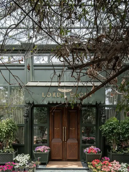 The entrance framed by trees, creating a feeling of discovering a hidden gem.