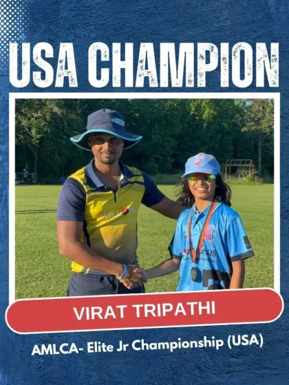 A proud moment as my student, Virat Tripathi, is recognized as a USA Champion at the AMLCA Elite Jr Championship for his match-winning all-round performance.