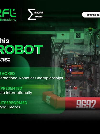 This is the robot that has cracked international championships. It's a showcase of Team Sigma 9692's engineering prowess, which has outperformed global teams and represented India internationally.