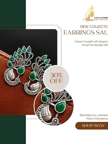 My oxidized peacock stud earrings are perfect for everyday elegance. This pair, in a stunning green, shows the detailed craftsmanship that makes them special, and they are lightweight enough for all-day wear.