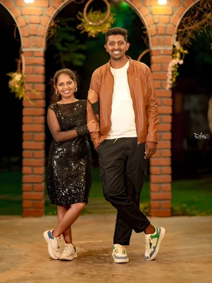 A happy and relaxed portrait of a couple, perfect for capturing their natural chemistry.