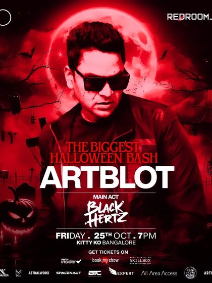 My personalized flyer for the biggest Halloween Bash at Kitty Ko, supporting hi-tech minimal sensation Black Hertz.