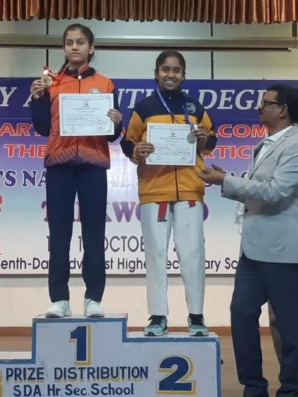 One of our students on the podium at the ICSE National Championship. This level of success is a huge motivator for the entire academy.