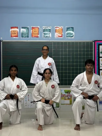 The culmination of years of hard work. We are proud to present our newest Shodans (black belts) alongside their Sensei, a moment of immense pride and a key milestone in their Karate-do journey.