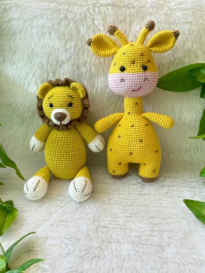 My bestseller giraffe doll is always a favorite. With its long neck, sweet smile, and spotted pattern, it's a cheerful and friendly companion for any child. This one is a larger size for extra big hugs.