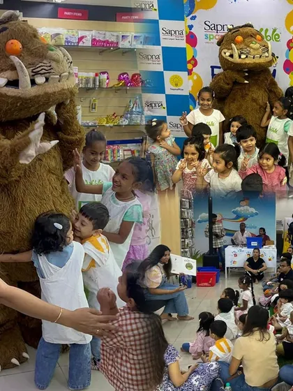 There's nothing more magical than seeing a storybook hero come to life! This pure moment of joy, a big hug for the Gruffalo, is what we love to create. Our character parties are all about interactive storytelling and making unforgettable childhood memories.
