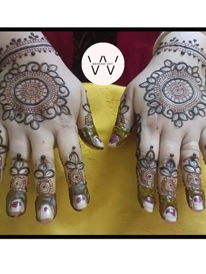 Another beautiful mandala design with intricate finger details.